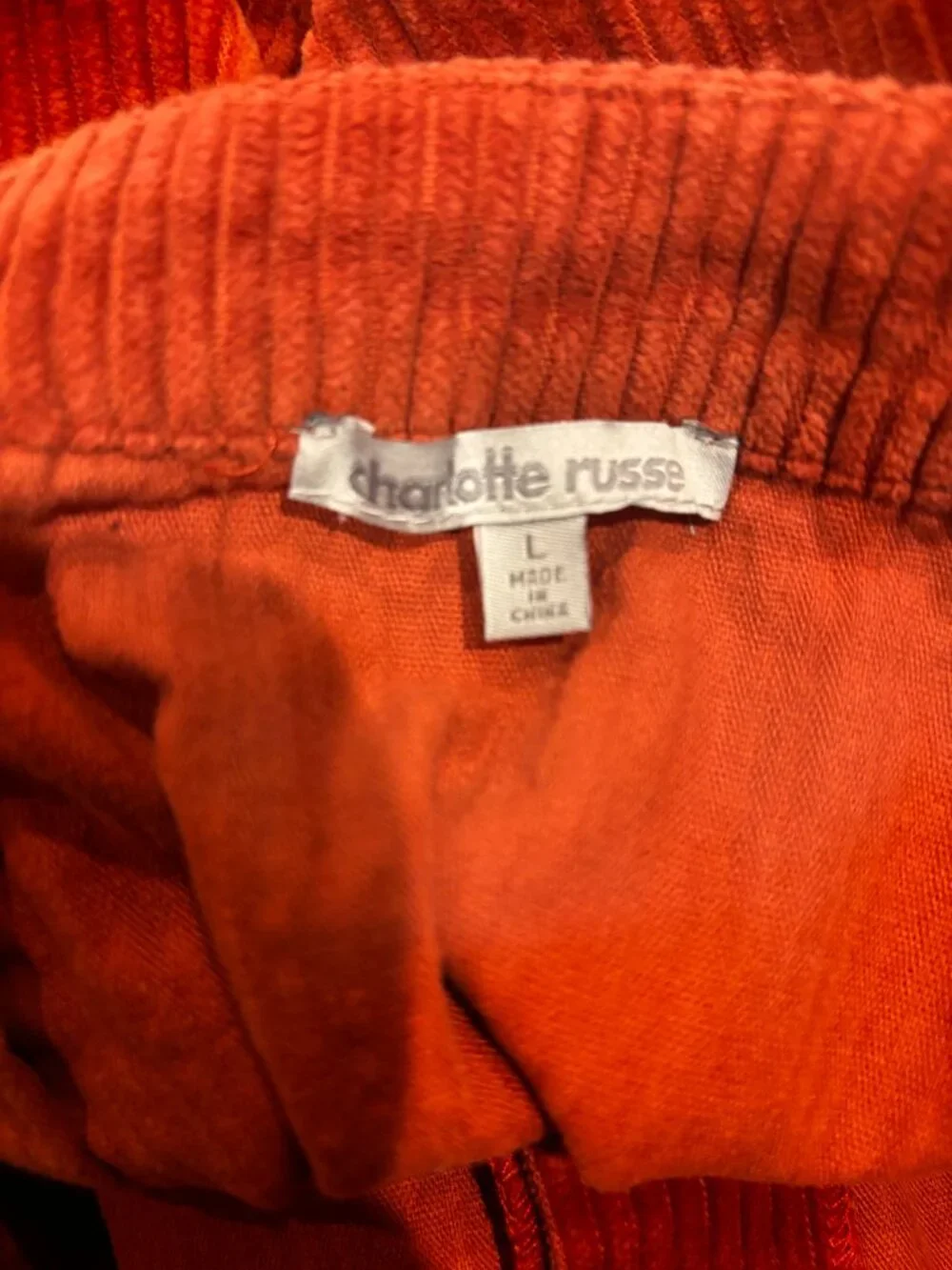 Charlotte Russe Corduroy Mini Skirt Y2K